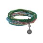 KONPLOTT Armband Petit Glamour d´Afrique grün pink antik Silber Finish bracelet