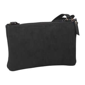 Burkely große Leder Crossovertasche Handtasche schwarz