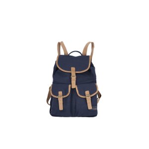 Travelite Hempline Retro Rucksack mit Überschlag Marine