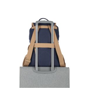 Travelite Hempline Retro Rucksack mit Überschlag Marine