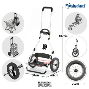 Andersen Royal Shopper IPEK Ma Fahrradanhänger 25 cm Metallspeichenrad