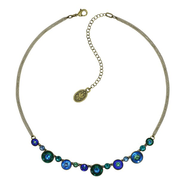 KONPLOTT Kette Collier Donutissima blau antik Messing