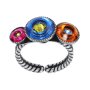 KONPLOTT Ring Donutissima multicolor antik Silber