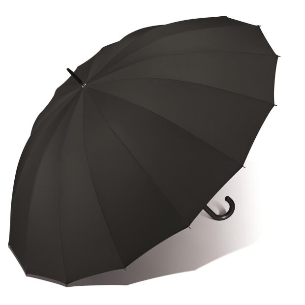 Happy Rain Regenschirm Golfschirm Stockschirm Partnerschirm schwarz