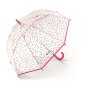 Esprit Kinderschirm Glockenschirm Regenschirm transparent mit bunten Punkten