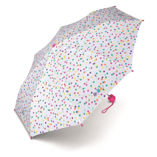 Esprit Kinderschirm Regenschirm mit bunten Punkten Taschenschirm