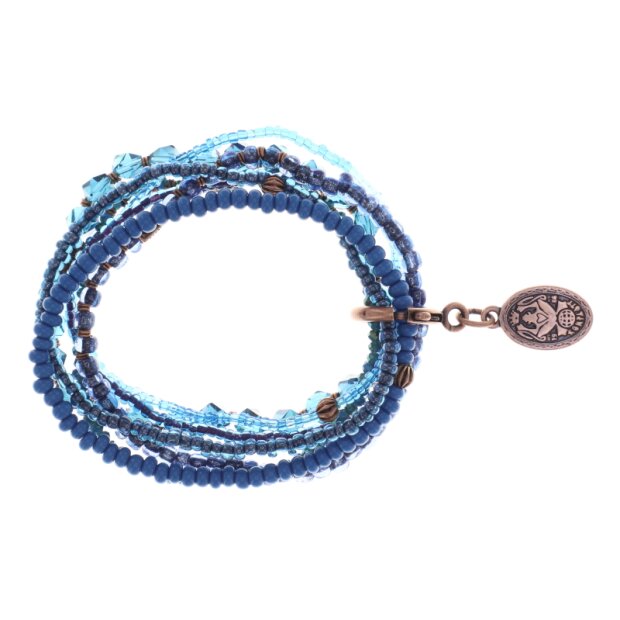 KONPLOTT Armband Petit Glamour dAfrique Blau antik Kupfer