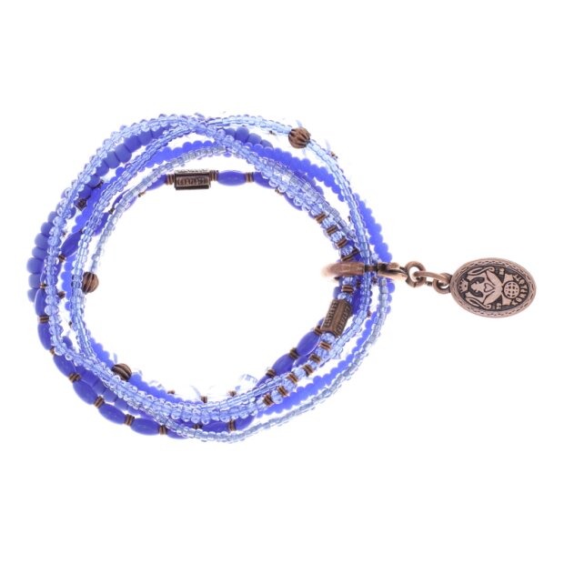 KONPLOTT Armband Petit Glamour dAfrique blau antik Kupfer elastisch dehnbar