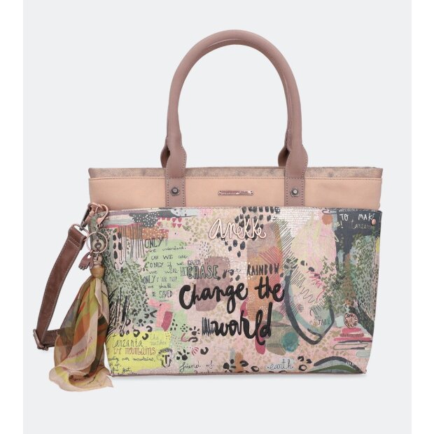 Anekke Schultertasche Hobobag Jungle mit Tuch change the...
